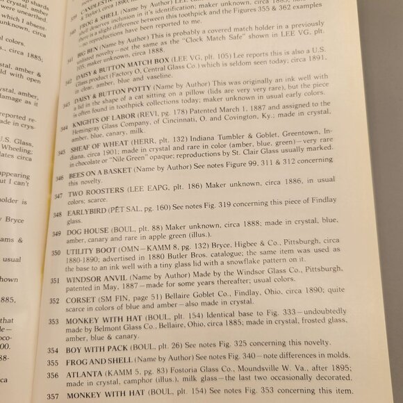 1000 Toothpick Holders A Collectors Guide By William Heacock Paperback - Picture 6 of 8